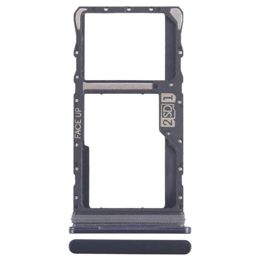 For Motorola Moto G50 SIM Card Tray + Micro SD Card Tray (Black) - Card Socket by buy2fix | Online Shopping UK | buy2fix