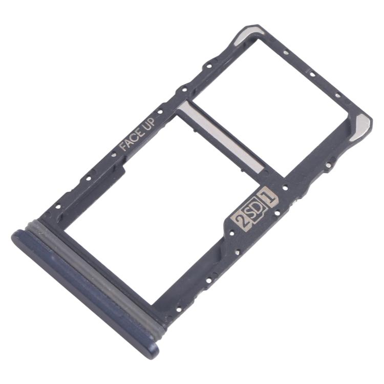 For Motorola Moto G50 SIM Card Tray + Micro SD Card Tray (Black) - Card Socket by buy2fix | Online Shopping UK | buy2fix