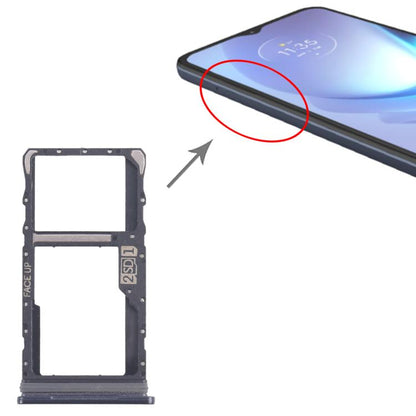 For Motorola Moto G50 SIM Card Tray + Micro SD Card Tray (Black) - Card Socket by buy2fix | Online Shopping UK | buy2fix