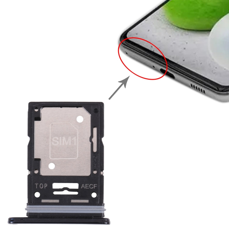 For Samsung Galaxy A53 5G SM-A536B Original SIM Card Tray + SIM Card Tray / Micro SD card tray (Black) - Card Tray by buy2fix | Online Shopping UK | buy2fix