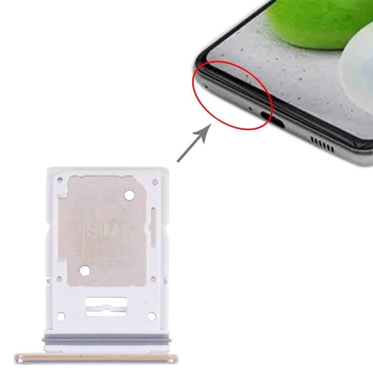 For Samsung Galaxy A53 5G SM-A536B Original SIM Card Tray + SIM Card Tray / Micro SD card tray (White) - Card Tray by buy2fix | Online Shopping UK | buy2fix