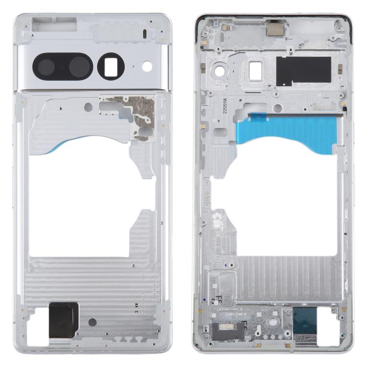 For Google Pixel 7 Pro Front Housing LCD Frame Bezel Plate (Silver) - Frame Bezel Plate by buy2fix | Online Shopping UK | buy2fix