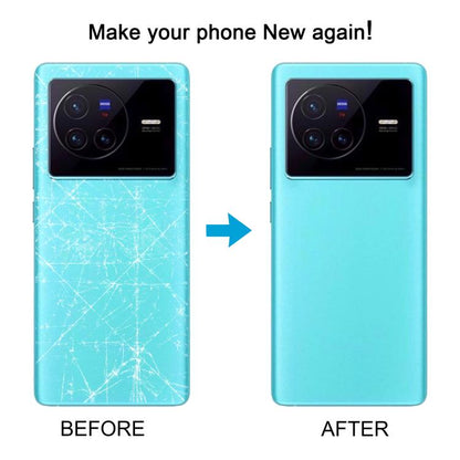For vivo X80 Battery Back Cover with Camera Lens Cover(Blue) - Back Cover by buy2fix | Online Shopping UK | buy2fix