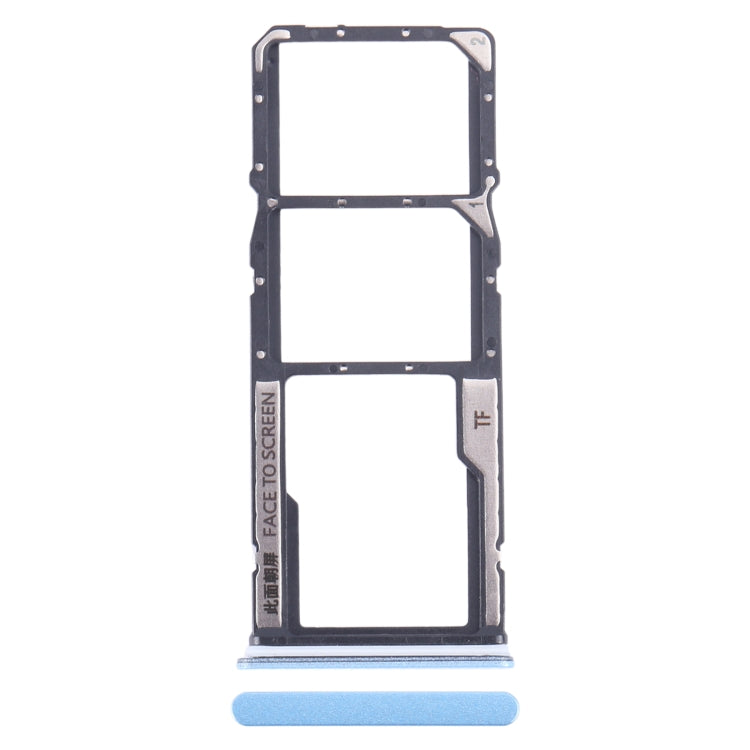 For Xiaomi Redmi Note 12 4G SIM Card Tray + SIM Card Tray + Micro SD Card Tray (Blue) by buy2fix
