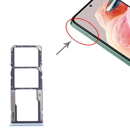 For Xiaomi Redmi Note 12 4G SIM Card Tray + SIM Card Tray + Micro SD Card Tray (Blue) by buy2fix