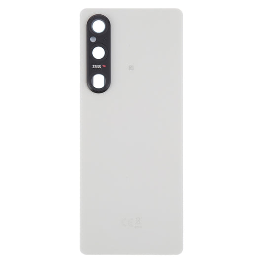 For Sony Xperia 1 V Original Battery Back Cover with Camera Lens Cover(Silver) by buy2fix