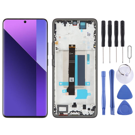 For Xiaomi Redmi Note 13 Pro+ Original AMOLED Material LCD Screen Digitizer Full Assembly with Frame (Black) - LCD Screen by buy2fix | Online Shopping UK | buy2fix