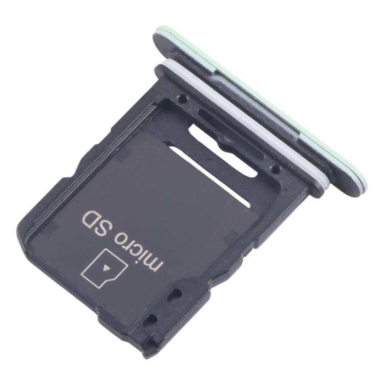 For Sony Xperia 10 V Original SIM Card Tray + Micro SD Card Tray (Green) - Card Tray by buy2fix | Online Shopping UK | buy2fix