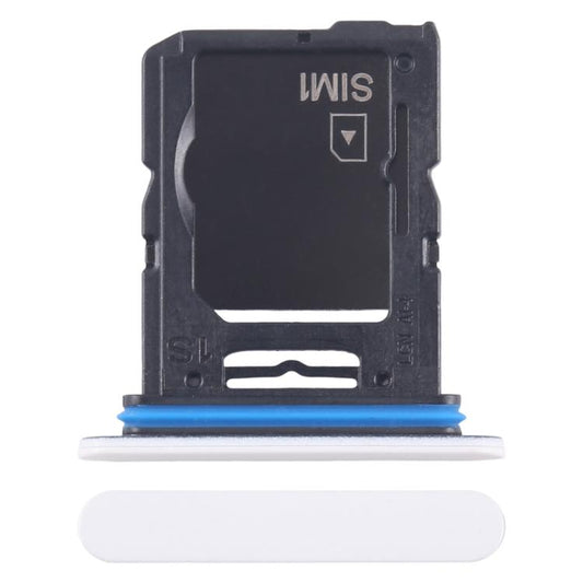 For Sony Xperia 10 V Original SIM Card Tray + Micro SD Card Tray (White) - Card Tray by buy2fix | Online Shopping UK | buy2fix