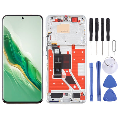 For Honor Magic6 Original LCD Screen Digitizer Full Assembly with Frame (Silver) by buy2fix