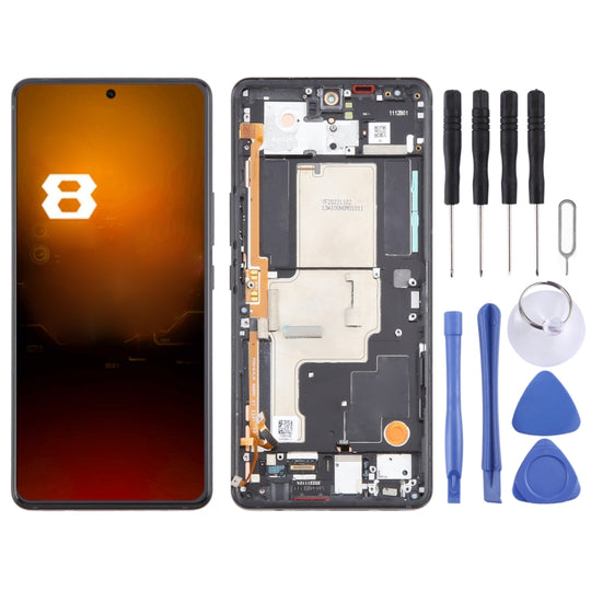 For Asus ROG Phone 8 AI2401 AMOLED Original LCD Screen Digitizer Full Assembly with Frame (Black)