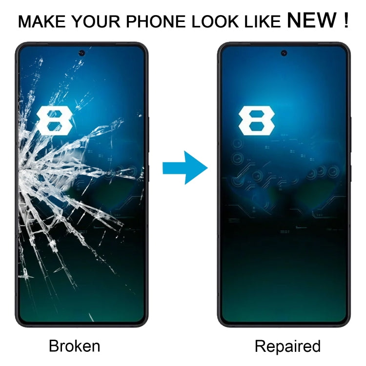 For Asus ROG Phone 8 Pro 5G Front Screen Outer Glass Lens with OCA Optically Clear Adhesive by buy2fix