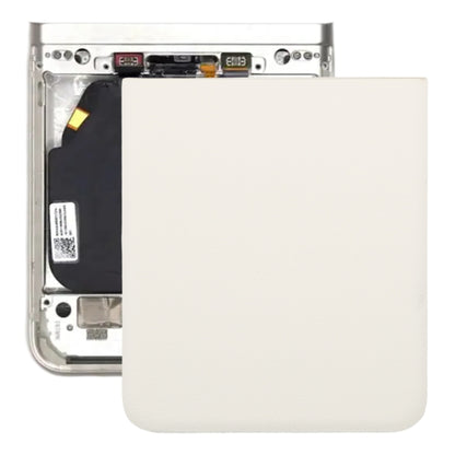 For Motorola Razr 40 Original Lower Part Battery Back Cover(White) - Back Cover by buy2fix | Online Shopping UK | buy2fix