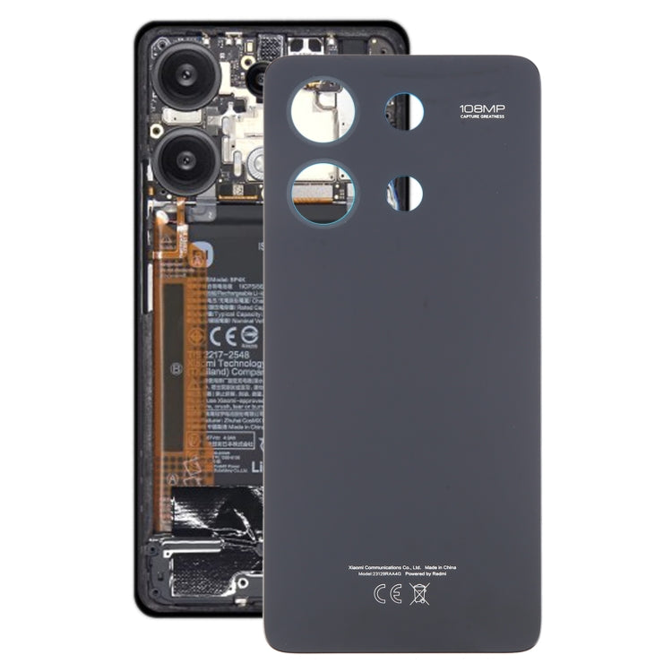 For Xiaomi Redmi Note 13 4G Original Battery Back Cover(Black) by buy2fix