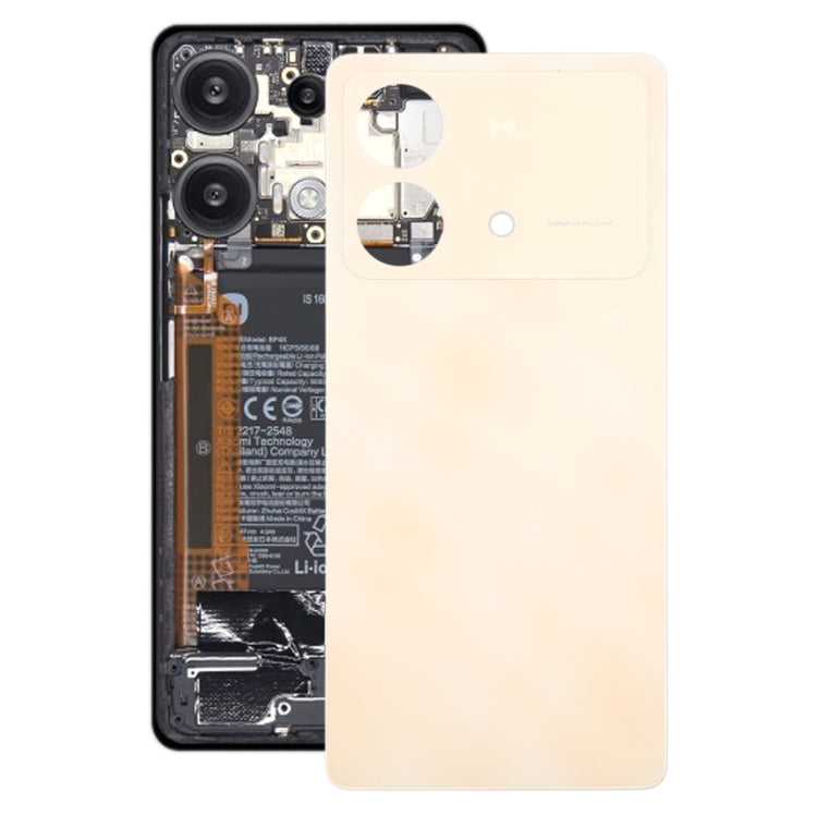 For Xiaomi Redmi Note 13R Pro Original Battery Back Cover(Gold) by buy2fix