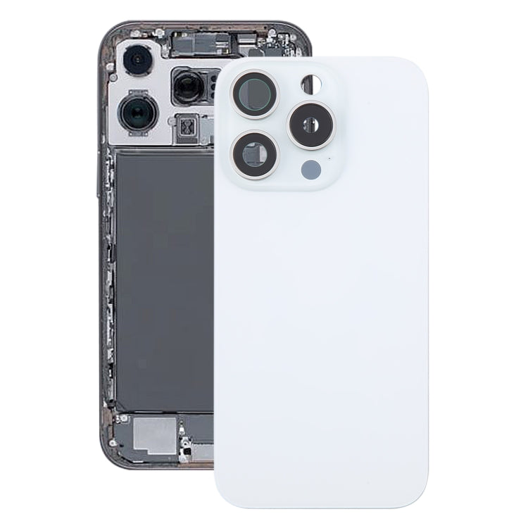 For iPhone 16 Pro Original Glass Battery Back Cover with Camera Lens Cover(White) by buy2fix