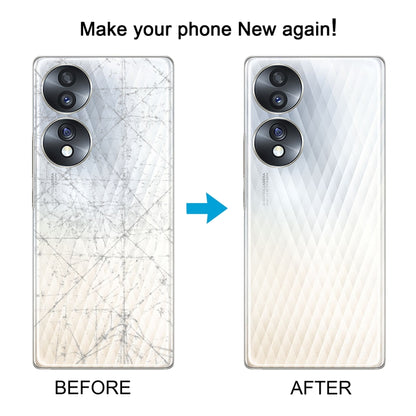 For Honor 70 Battery Back Cover with Camera Lens(Black) by buy2fix