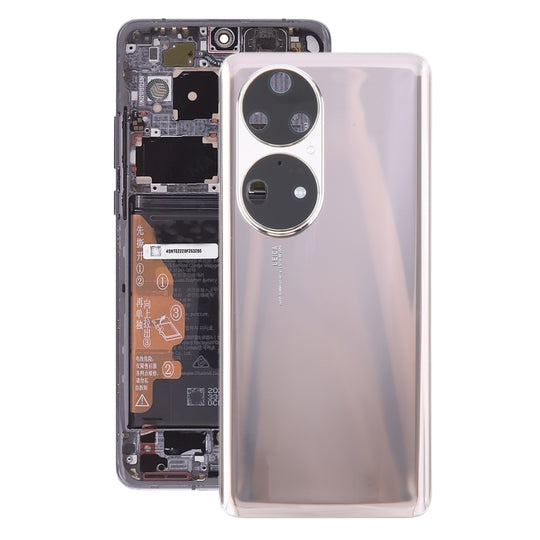 For Huawei P50 Pro Battery Back Cover with Camera Lens Frame(Gold)