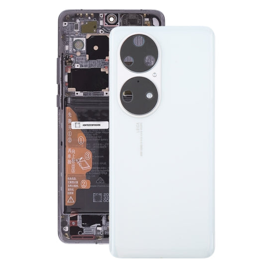 For Huawei P50 Pro Battery Back Cover with Camera Lens Frame(White)