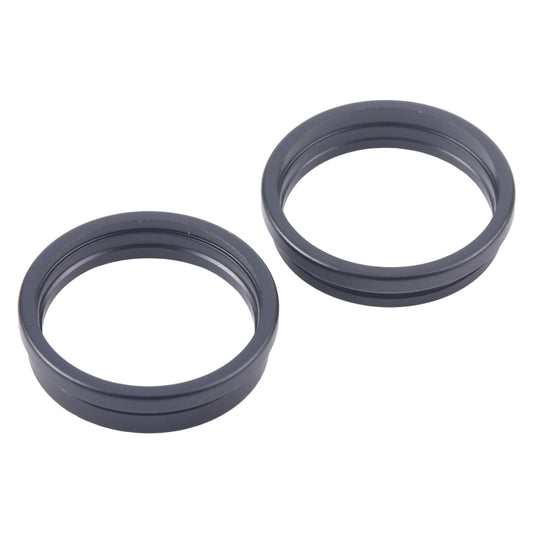 For iPhone 16 Plus 2pcs/set Rear Camera Glass Lens Metal Outside Protector Hoop Ring (Black) by buy2fix