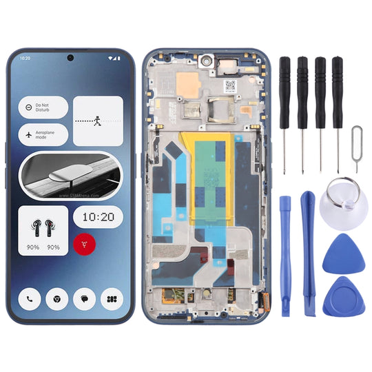 For Nothing Phone (2A) A142 5G Original AMOLED LCD Screen Digitizer Full Assembly with Frame (Blue)