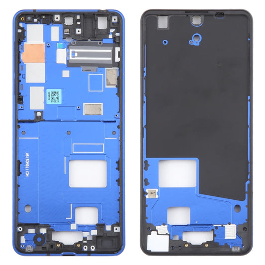 For Sharp Aquos R5G Original Middle Frame Bezel Plate (Blue) by buy2fix