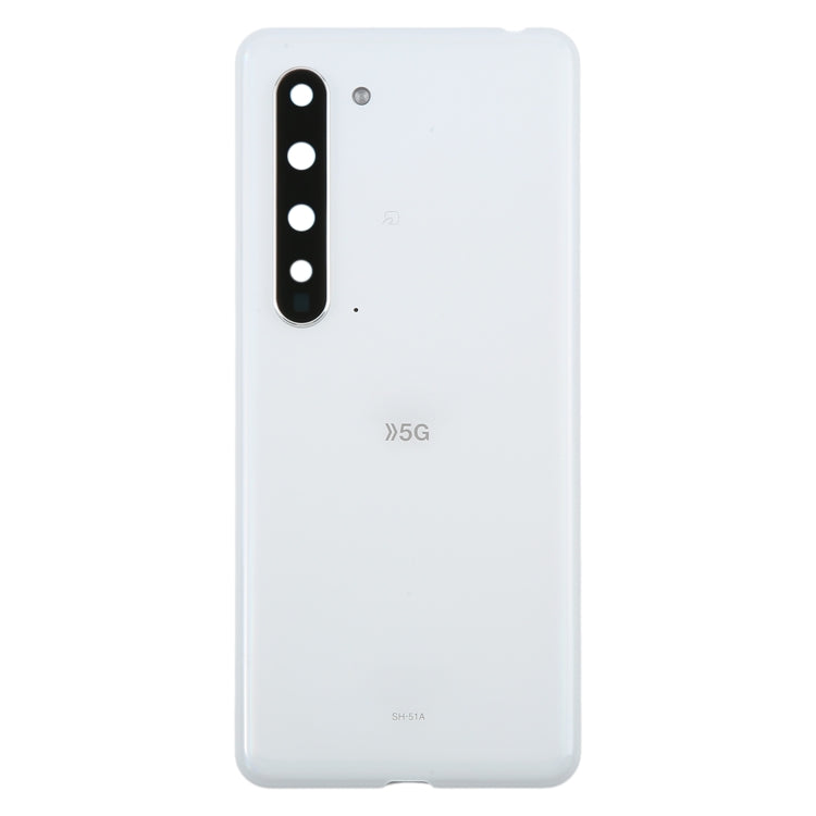For Sharp Aquos R5G Original Battery Back Cover(White) by buy2fix