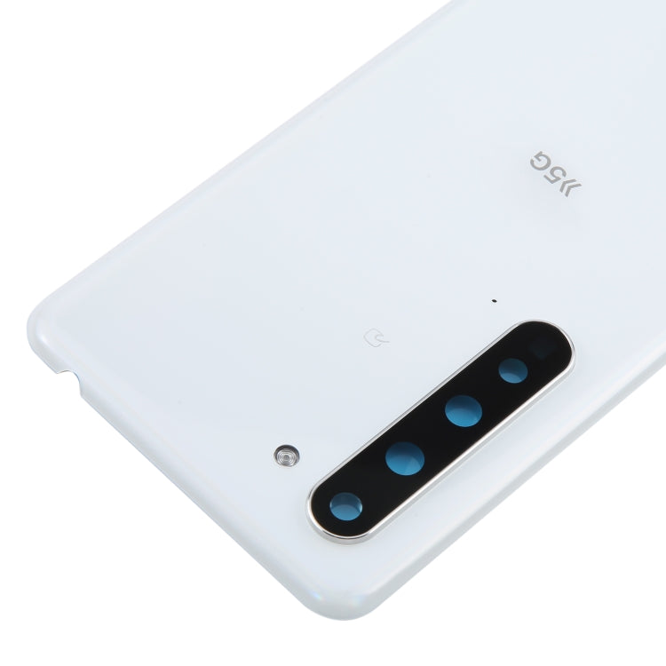 For Sharp Aquos R5G Original Battery Back Cover(White) by buy2fix