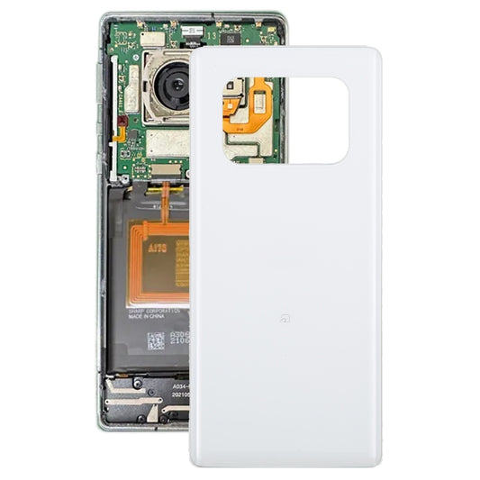 For Sharp Aquos R6 Original Battery Back Cover(White) by buy2fix