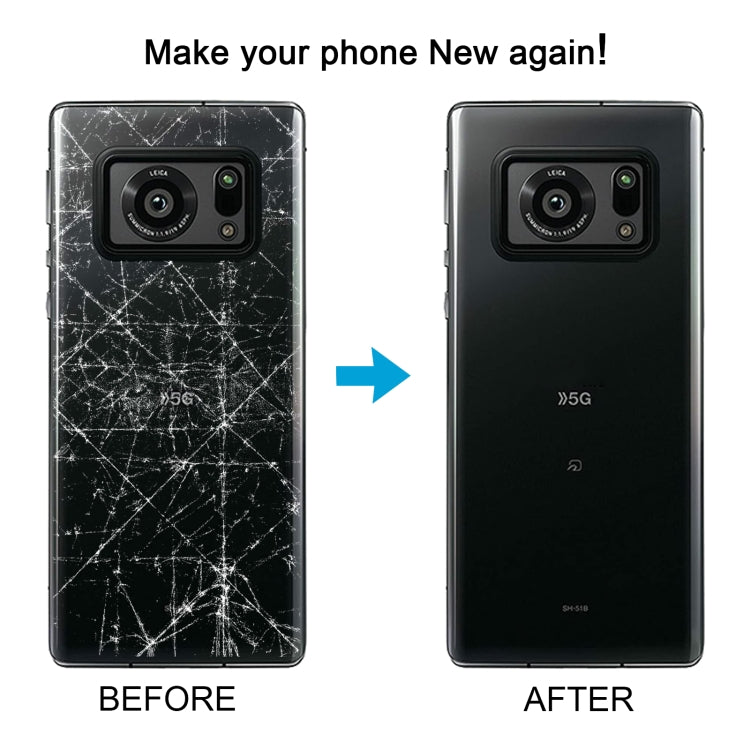 For Sharp Aquos R6 Original Battery Back Cover(Black) by buy2fix