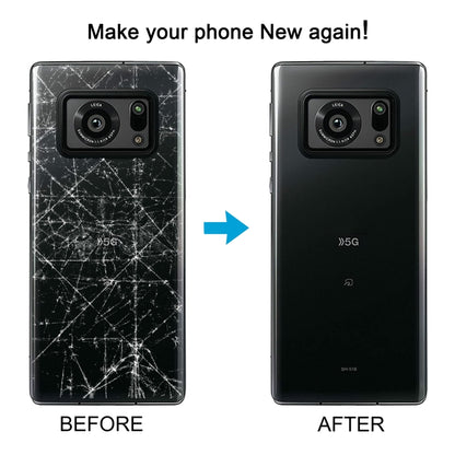 For Sharp Aquos R6 Original Battery Back Cover(Black) by buy2fix