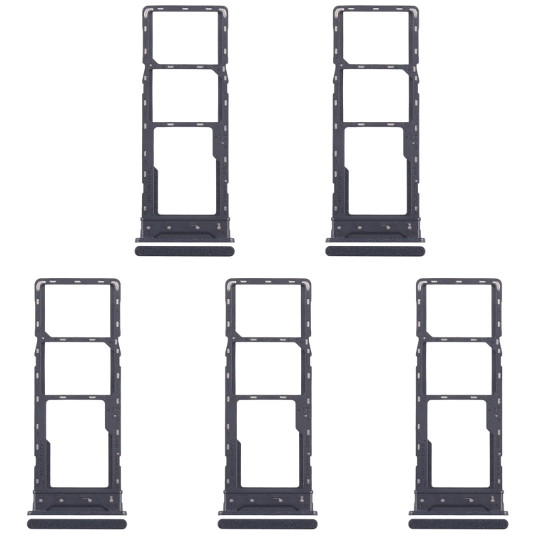 For Infinix Hot 30 Play NFC X6835 5pcs SIM Card Tray + SIM Card Tray + Micro SD Card Tray (Black) by buy2fix