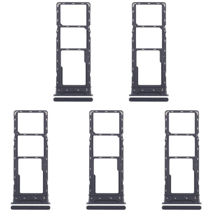 For Infinix Hot 30 Play NFC X6835 5pcs SIM Card Tray + SIM Card Tray + Micro SD Card Tray (Black) by buy2fix