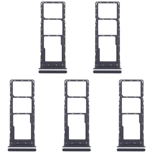 For Infinix Hot 30 Play NFC X6835 5pcs SIM Card Tray + SIM Card Tray + Micro SD Card Tray (Black) by buy2fix