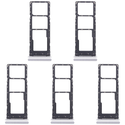 For Infinix Hot 30 Play NFC X6835 5pcs SIM Card Tray + SIM Card Tray + Micro SD Card Tray (Silver) by buy2fix