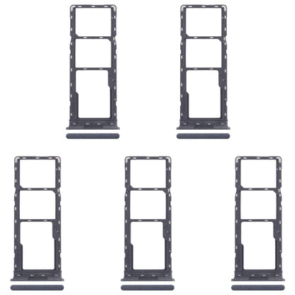 For Infinix Smart 8 X6525 5pcs SIM Card Tray + SIM Card Tray + Micro SD Card Tray (Black) by buy2fix