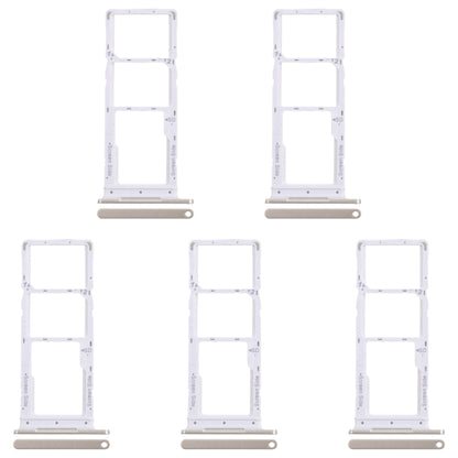 For Infinix Smart 8 X6525 5pcs SIM Card Tray + SIM Card Tray + Micro SD Card Tray (Gold) by buy2fix