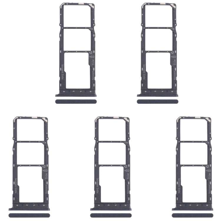 For Infinix Smart 8 Plus X6526 5pcs SIM Card Tray + SIM Card Tray + Micro SD Card Tray (Black) by buy2fix