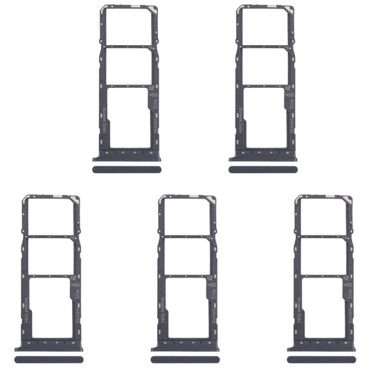 For Infinix Smart 8 Plus X6526 5pcs SIM Card Tray + SIM Card Tray + Micro SD Card Tray (Black) by buy2fix