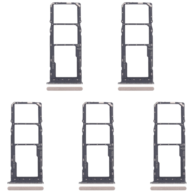 For Infinix Smart 8 Plus X6526 5pcs SIM Card Tray + SIM Card Tray + Micro SD Card Tray (Gold) by buy2fix