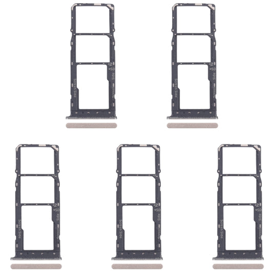 For Infinix Smart 8 Plus X6526 5pcs SIM Card Tray + SIM Card Tray + Micro SD Card Tray (Gold) by buy2fix