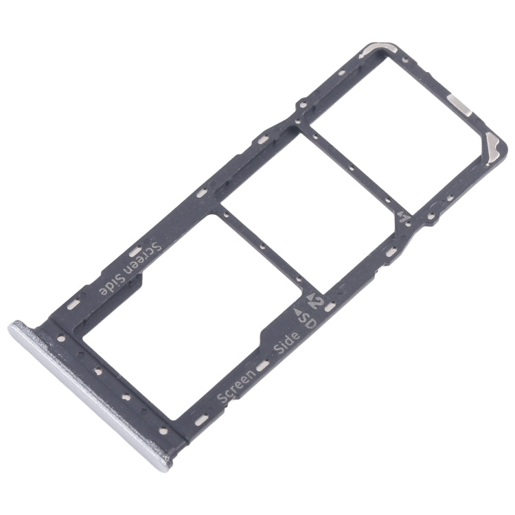 For Infinix Smart 8 Plus X6526 5pcs SIM Card Tray + SIM Card Tray + Micro SD Card Tray (Silver) by buy2fix