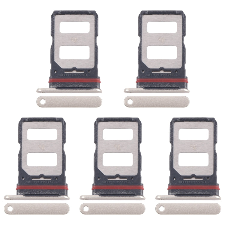 For Infinix Note 40 Pro 4G X6850 5pcs SIM Card Tray + SIM Card Tray (Gold) by buy2fix