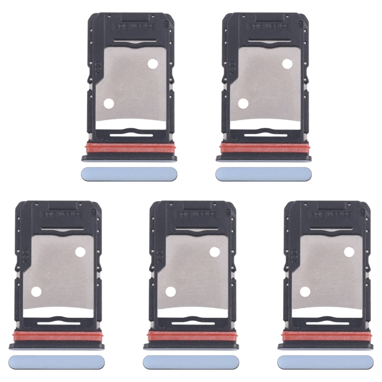 For Infinix Note 30 5G X6711 5pcs SIM Card Tray + SIM Card Tray + Micro SD Card Tray (Blue) by buy2fix