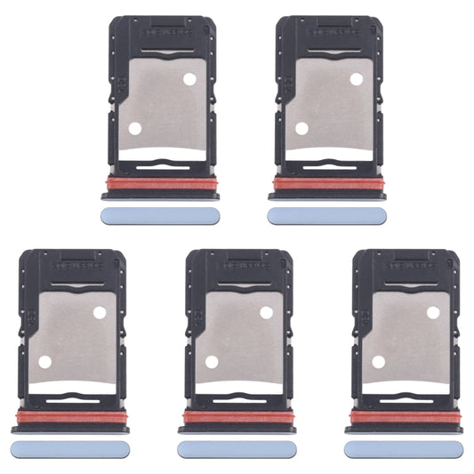 For Infinix Note 30 5G X6711 5pcs SIM Card Tray + SIM Card Tray + Micro SD Card Tray (Blue) by buy2fix