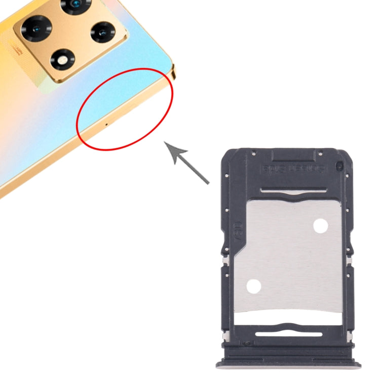 For Infinix Note 30 Pro X678B 5pcs SIM Card Tray + SIM Card Tray + Micro SD Card Tray (Gold) by buy2fix