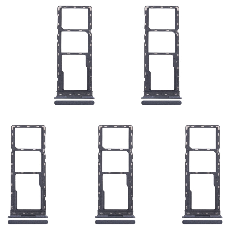 For Infinix Smart 8 India 5pcs SIM Card Tray + SIM Card Tray + Micro SD Card Tray (Black) by buy2fix