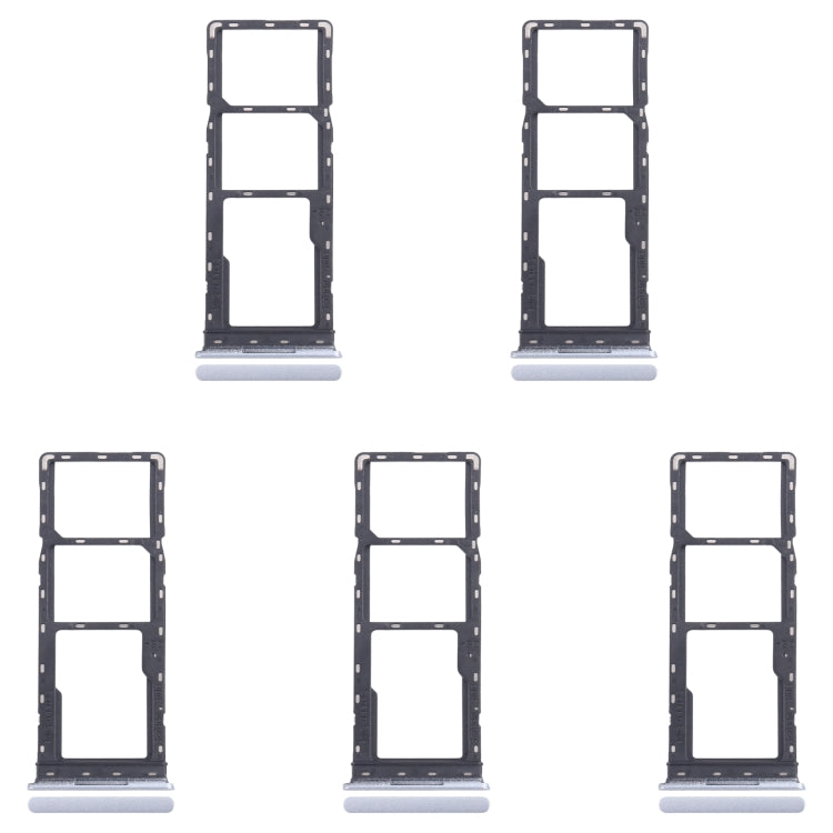 For Infinix Smart 8 India 5pcs SIM Card Tray + SIM Card Tray + Micro SD Card Tray (Silver) by buy2fix