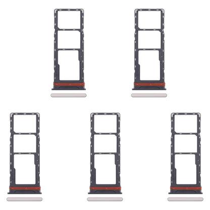 For Infinix Hot 40 X6836 5pcs SIM Card Tray + SIM Card Tray + Micro SD Card Tray (Gold) by buy2fix