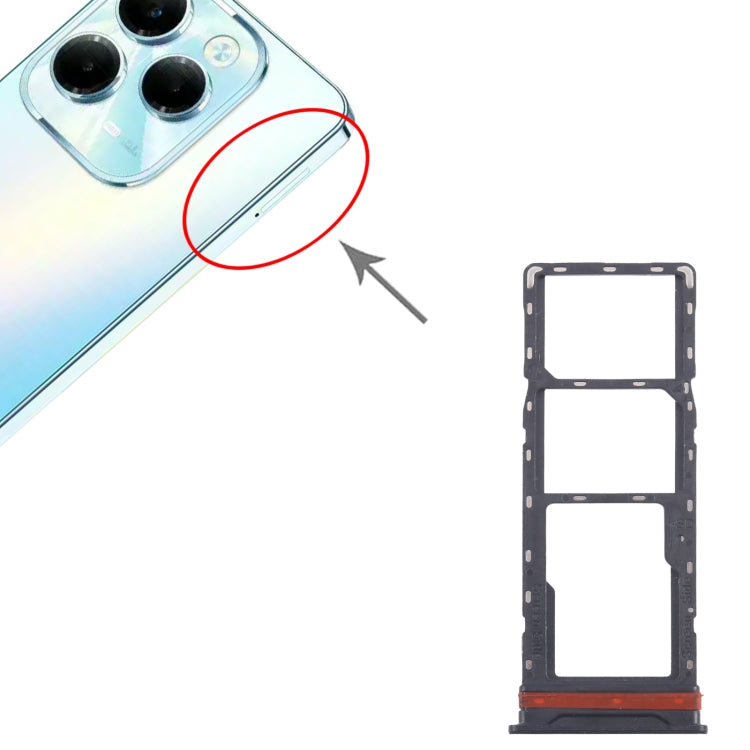 For Infinix Hot 40 X6836 5pcs SIM Card Tray + SIM Card Tray + Micro SD Card Tray (Gold) by buy2fix